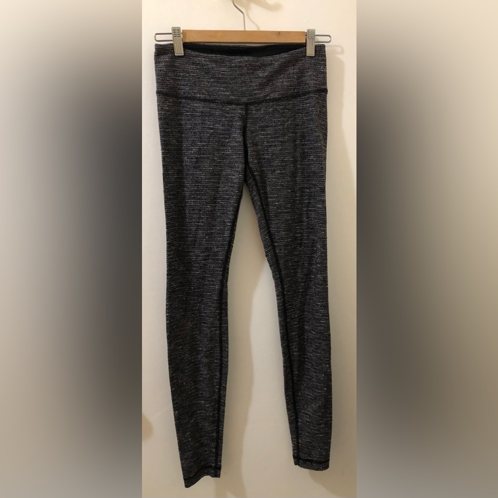Lululemon Wunder Under Pant Coco Pique Black White / Black Size 6